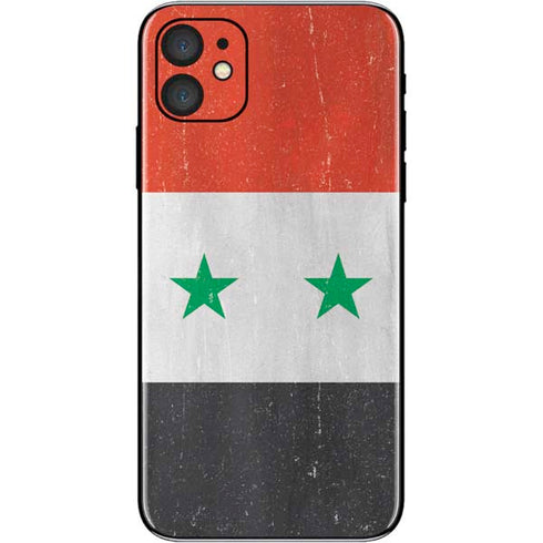Syria Flag Distressed iPhone 11 Skin